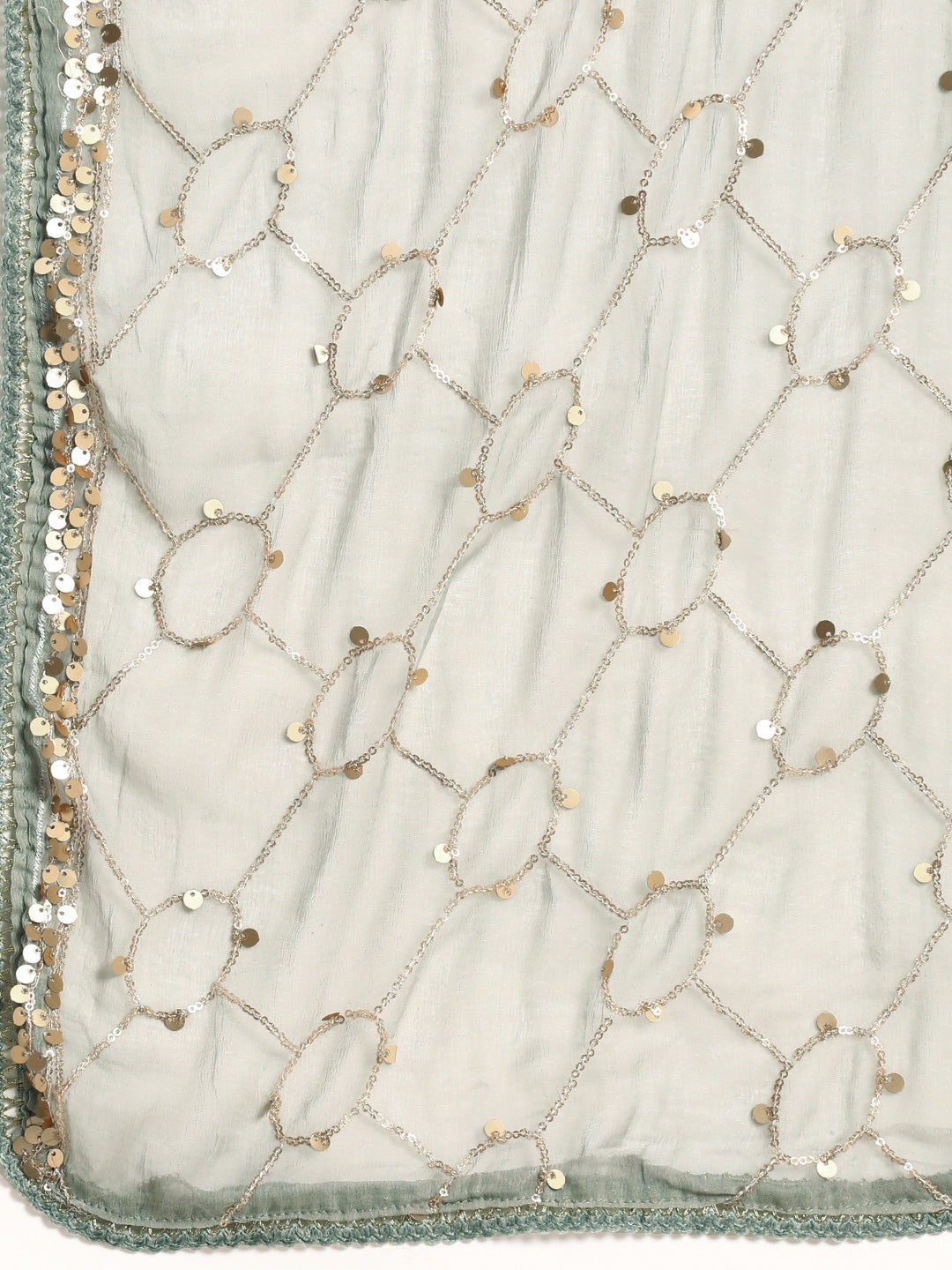 Sangria Women Grey Ethnic Motifs Embroidered Regular Sequinned Chanderi Silk Kurta with Palazzos & With - Distacart