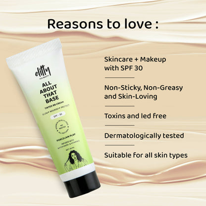 Elitty All About That Base Tinted BB Cream with SPF 30 - Porcelain Play - Distacart