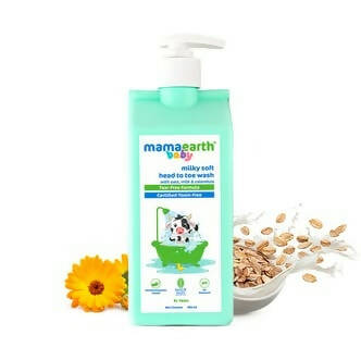 Mamaearth Milky Soft Head to Toe Wash With Oats, Milk & Calendula For Babies - Distacart