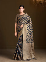 Thumbnail for Sangria Floral Woven Design Sarees - Distacart