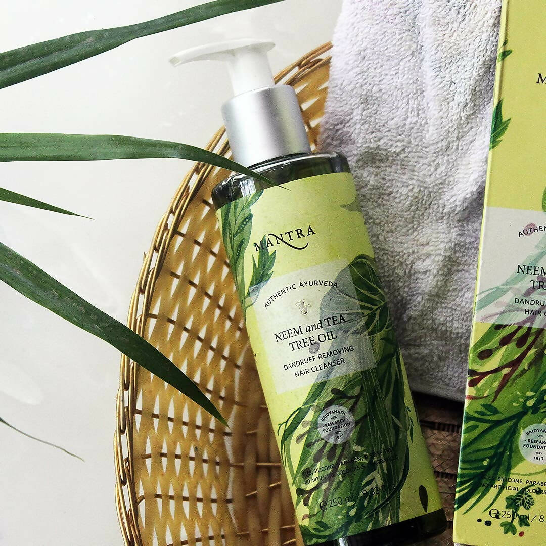 Mantra Herbal Neem and Tea Tree Oil Dandruff Removing Hair Cleanser - Distacart
