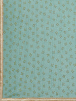 Thumbnail for Saree Mall Blue & Golden Quirky Print Saree - Distacart