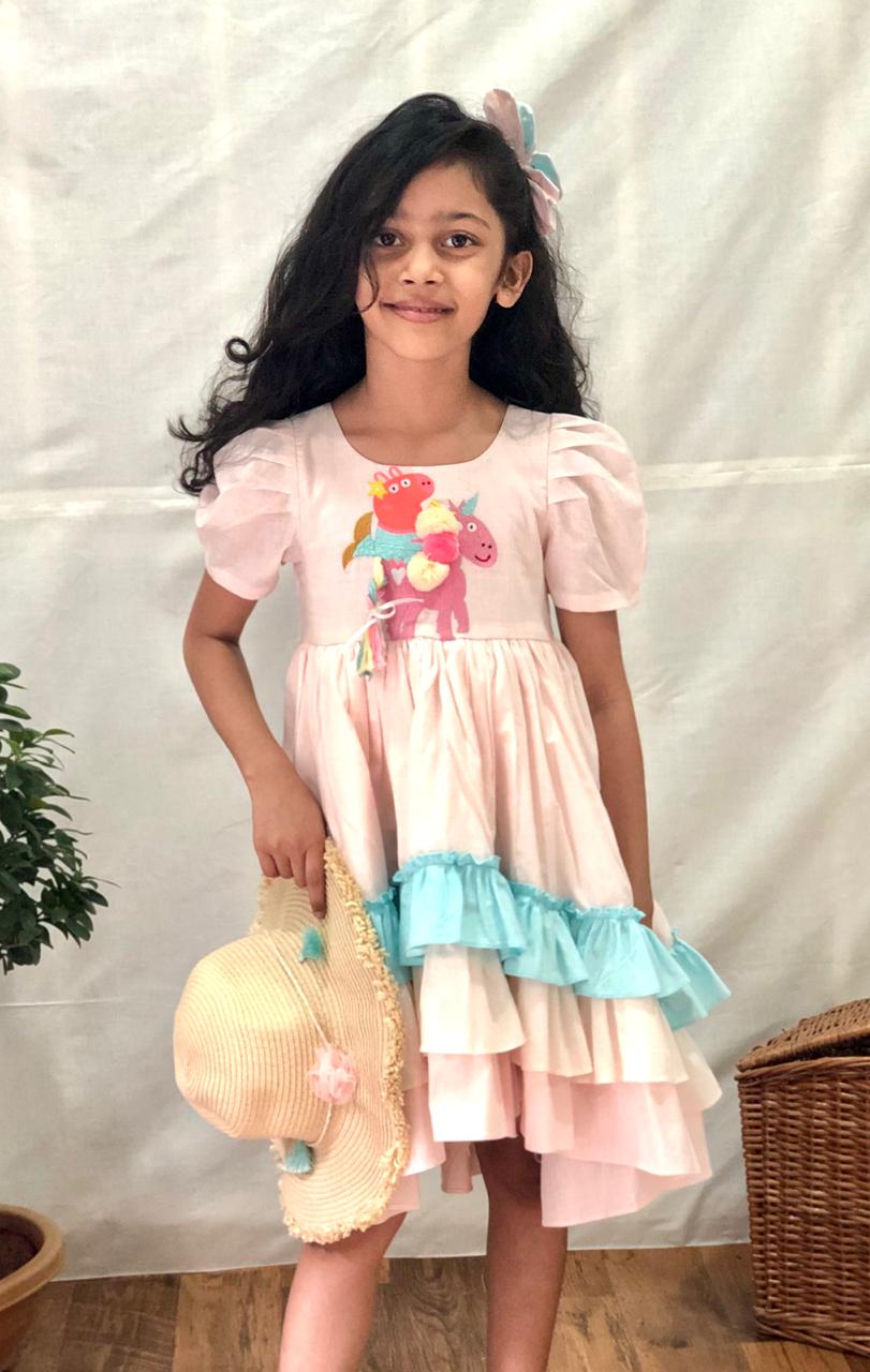 ArthLife Pepa Pig Embroidered Dress - Distacart