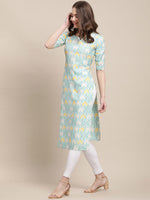Thumbnail for Kalini Women Teal & Blue Ethnic Motifs Printed Crepe Pack of 2 Kurtas - Distacart