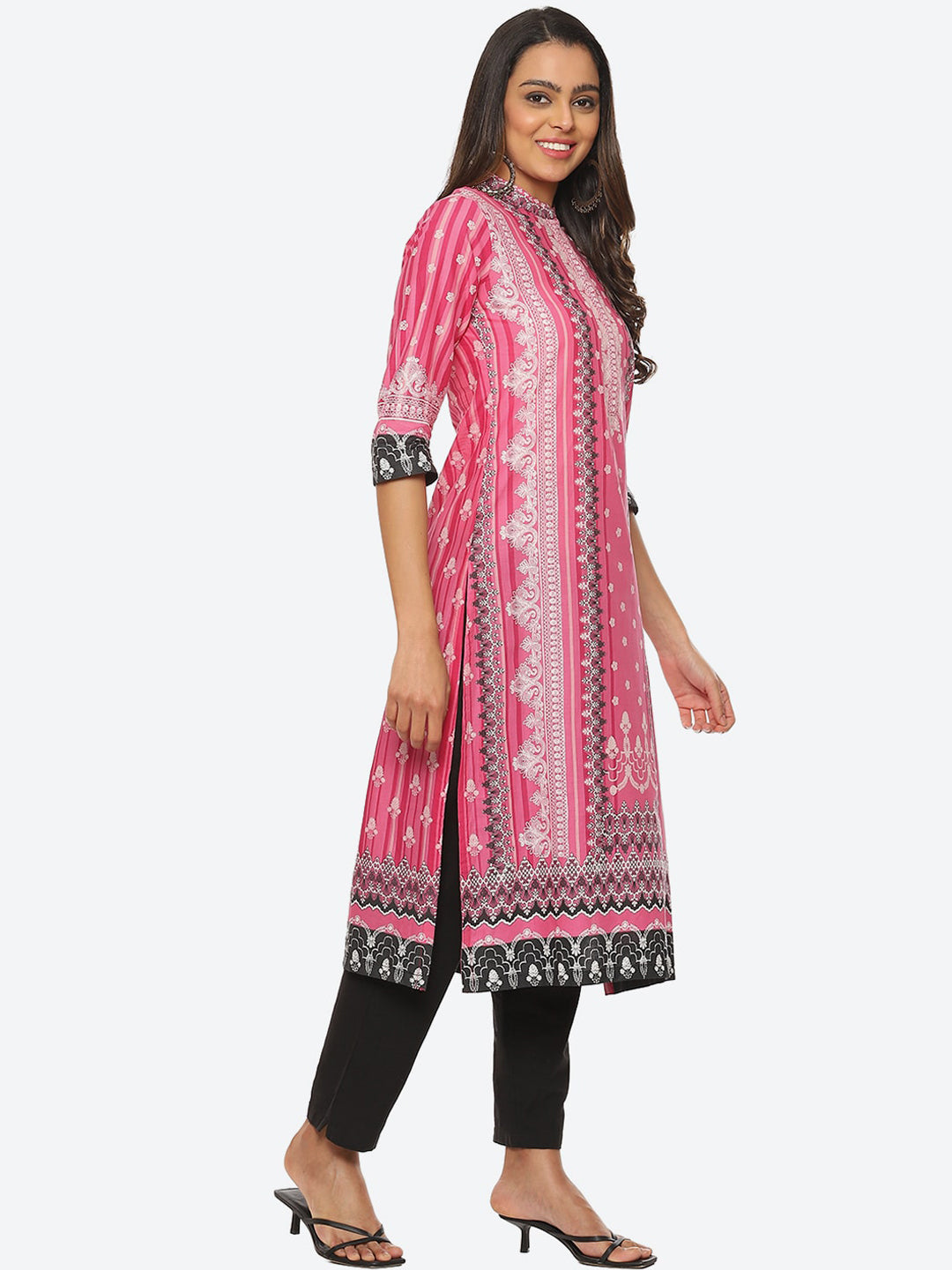 Biba Ethnic Motifs Printed Kurta - Distacart