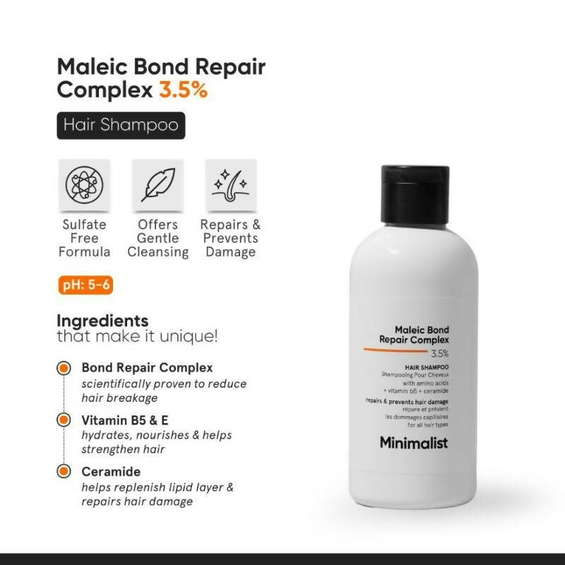 Minimalist Maleic Bond Repair Complex 3.5 % Hair Shampoo - Distacart