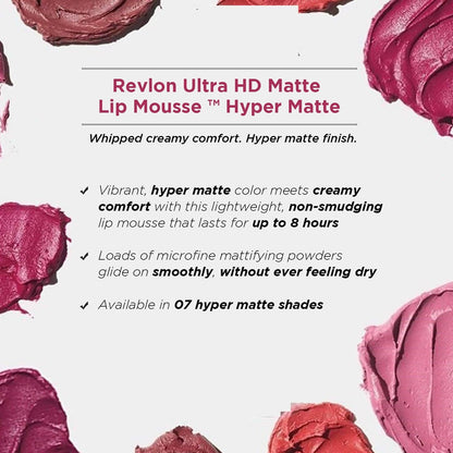 Revlon Hyper Matte Mat Intense Ultra Hd Matte Lip Mousse