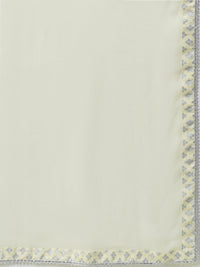 Thumbnail for Libas Yellow & Silver-Coloured Cotton Printed Kurta with Palazzos & Dupatta - Distacart