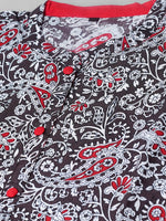 Thumbnail for Kalini Women Red Floral Printed Thread Work Handloom Anarkali Kurta - Distacart