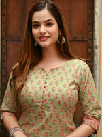 Thumbnail for Kalini Kalini Women Floral Printed Kurta with Trousers - Distacart