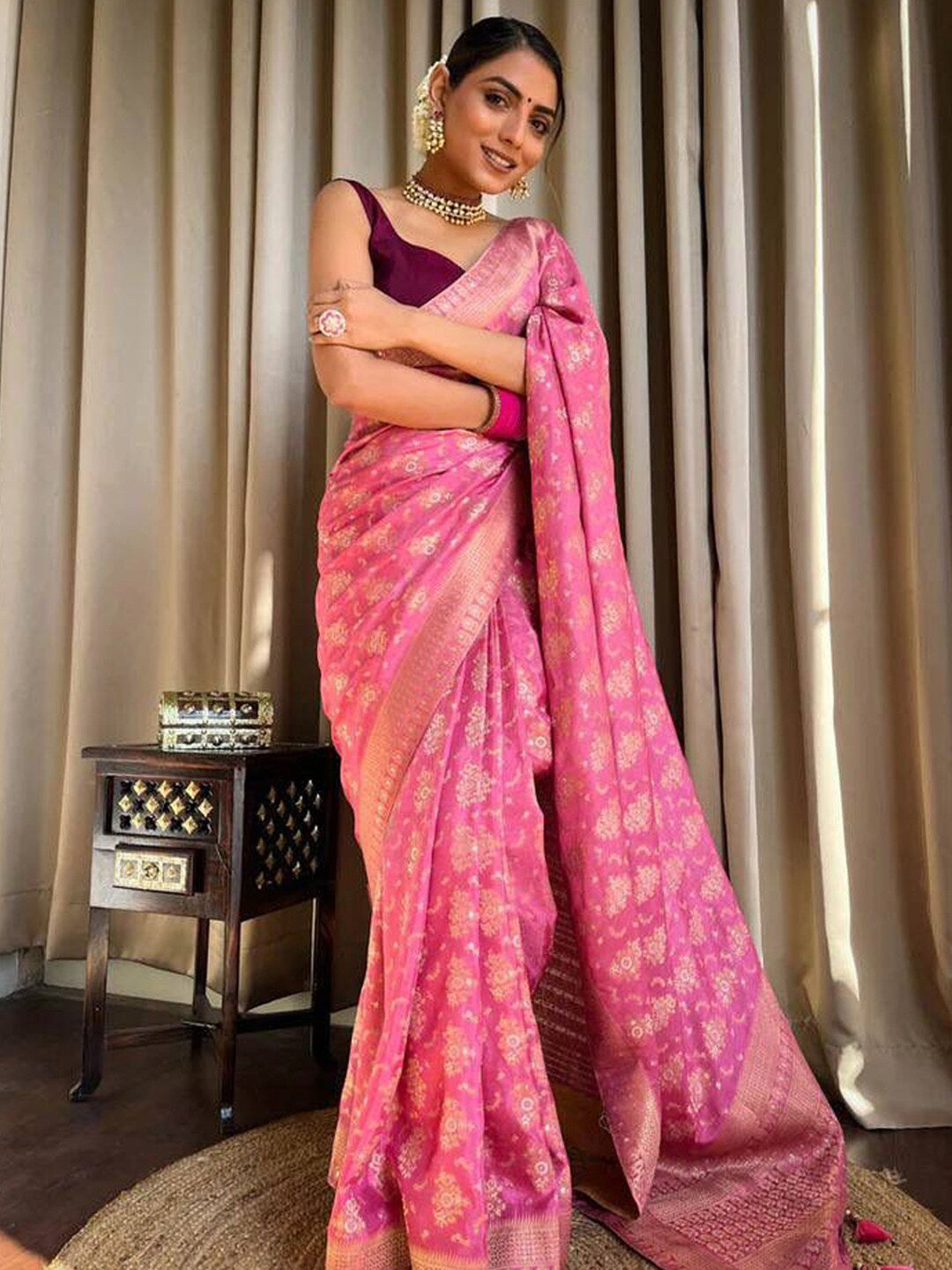 Kalini Woven Design Zari Saree - Distacart
