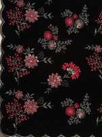 Thumbnail for Mitera Floral Sequinned Velvet Saree - Distacart
