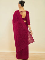 Thumbnail for Soch Floral Embroidered Saree - Distacart