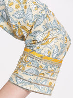 Thumbnail for Kalini Women Yellow Ethnic Motifs Printed Pure Cotton Kurta with Trousers & With - Distacart