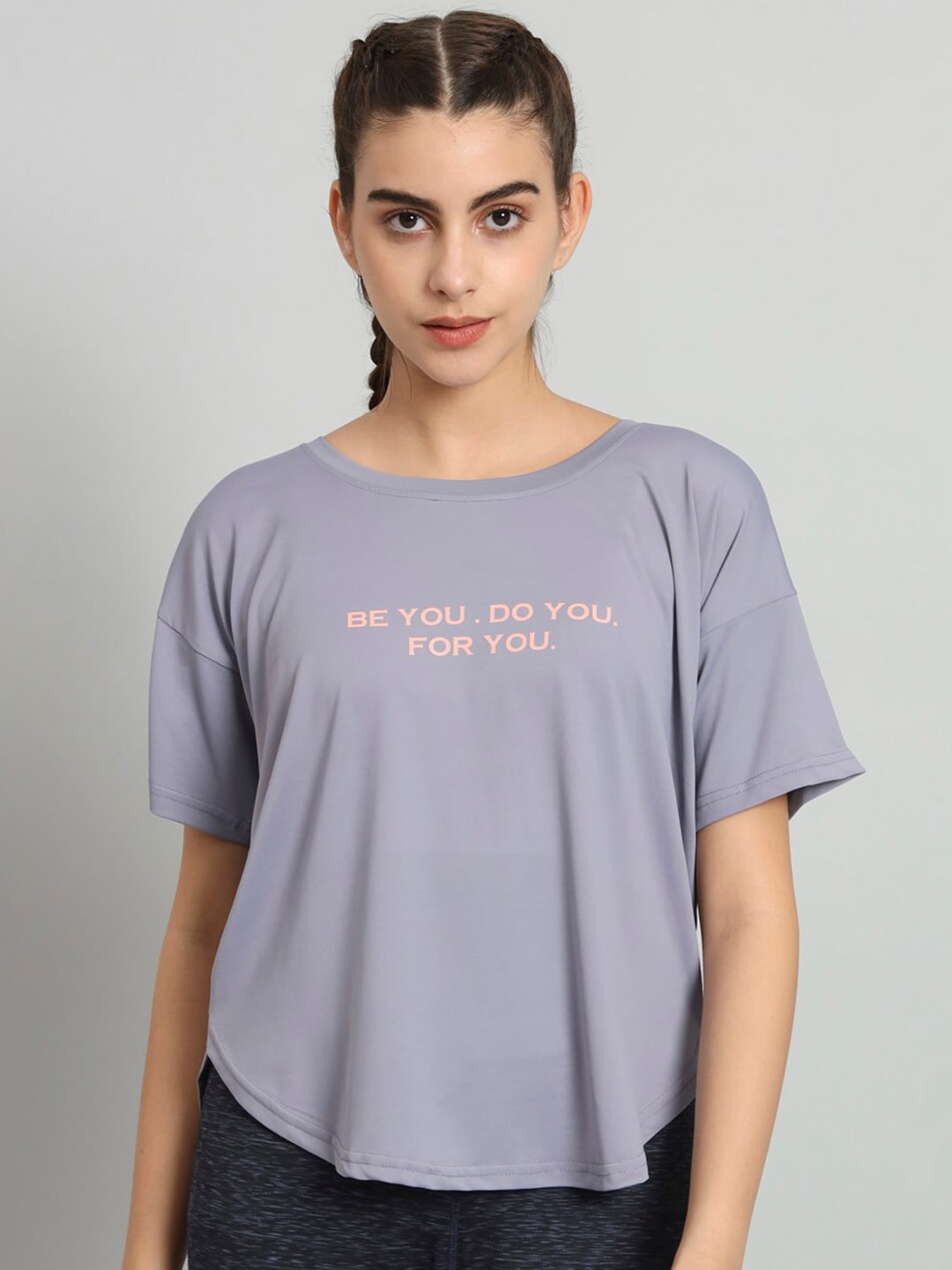 MKH Typography Printed Drop-Shoulder Sleeves Dri-FIT T-shirt - Distacart