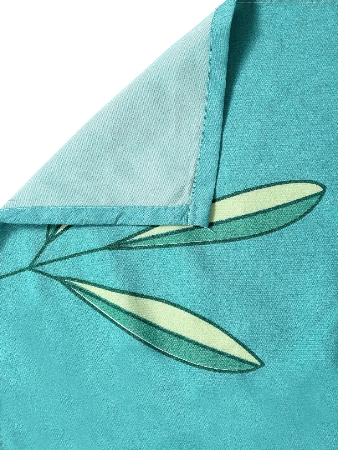 Home Sizzler Turquoise Blue & White Floral 144 TC Polyester 1 Queen Bedsheet with 2 Pillow Covers - Distacart