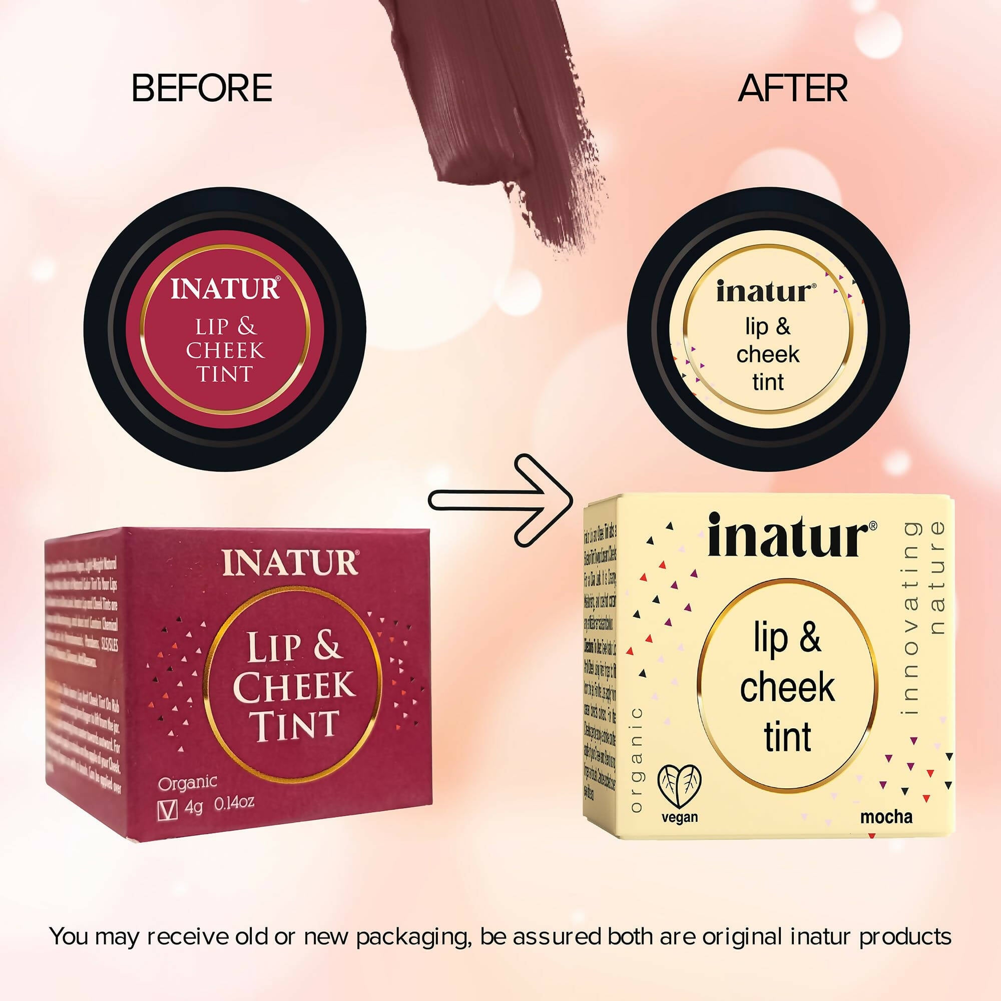 Inatur Lip and Cheek Tint Mocha - Distacart