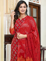 Thumbnail for Kalini Ethnic Motifs Printed Kurta With Trousers & Dupatta - Distacart