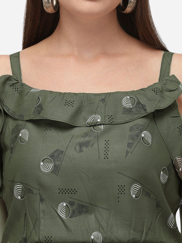 Kalini Women Green Floral Printed Beautiful Anarkali Kurta - Distacart