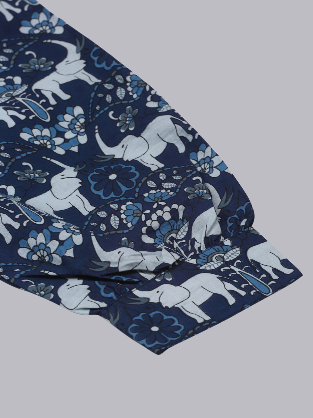 Kalini Women Navy Blue Ethnic Motif Short A-Line Kurta - Distacart