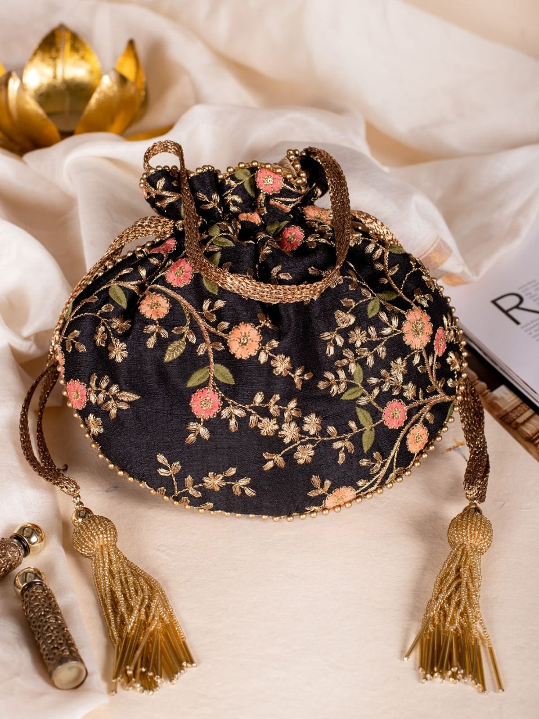 Amyra Embroidered Potli Bag - Distacart