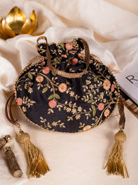 Thumbnail for Amyra Embroidered Potli Bag - Distacart