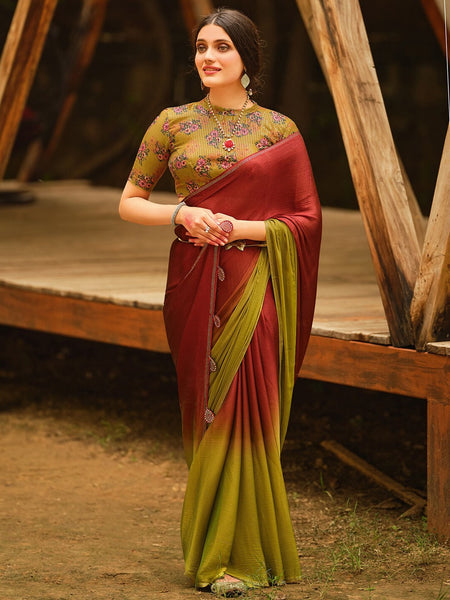 Saree Mall Ombre Beads and Stones Sarees - Distacart