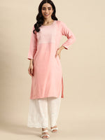 Thumbnail for Sangria Women Floral Embroidered Kurta - Distacart