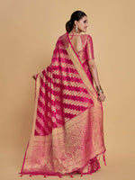 Thumbnail for Sangria Ethnic Motifs Woven Design Organza Saree - Distacart