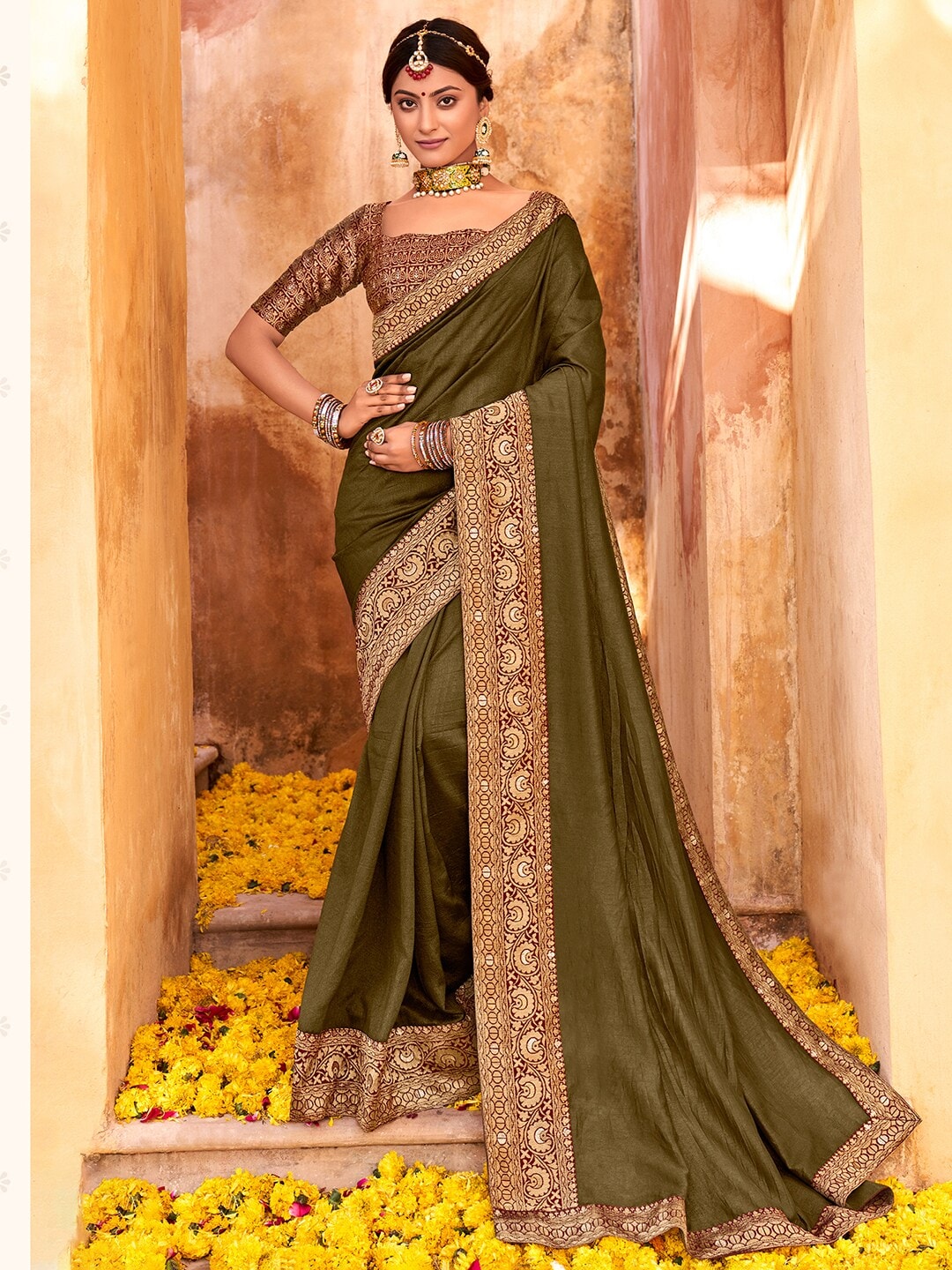 Saree Mall Woven Design Zari Silk Blend Sarees - Distacart