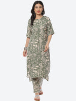 Thumbnail for Biba Women Floral Printed Kurta with Trousers - Distacart