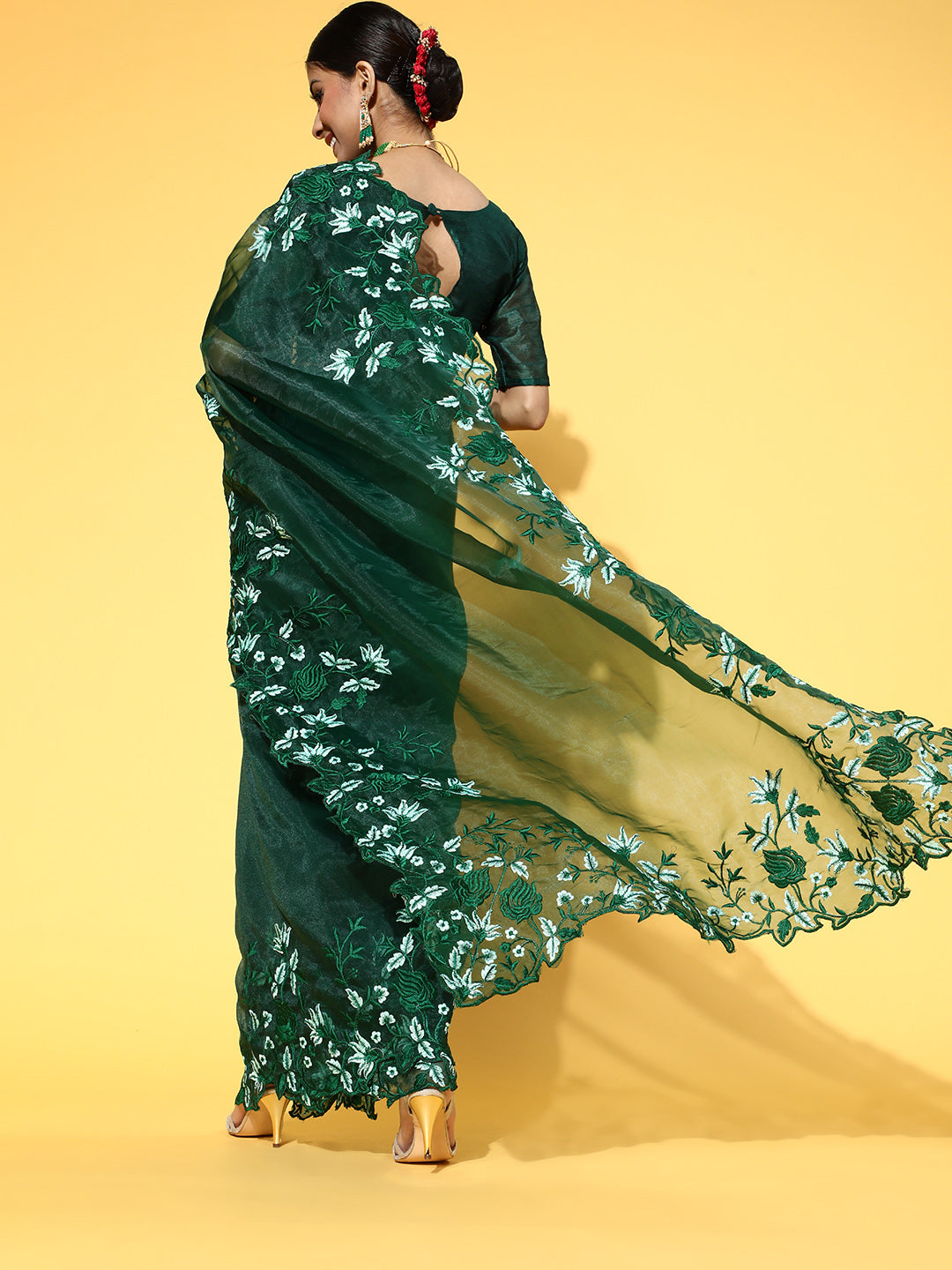 Saree Mall Solid Saree For Women - Distacart
