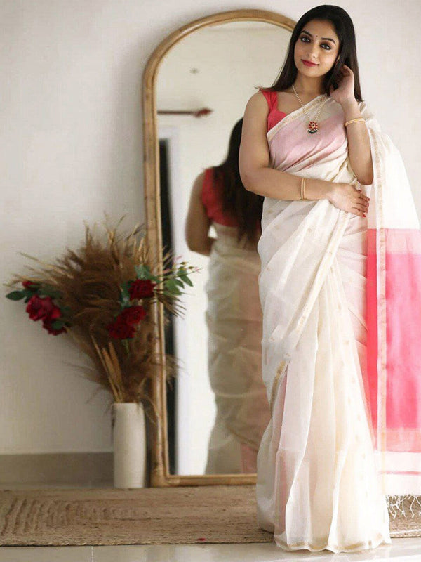 Mitera Woven Design Zari Saree - Distacart