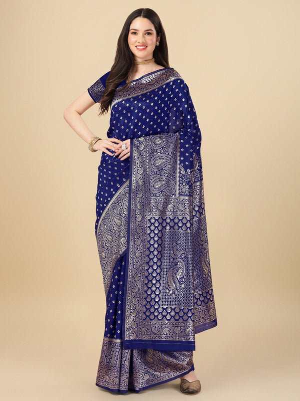 Kalini Ethnic Motifs Woven Design Zari Banarasi Saree - Distacart
