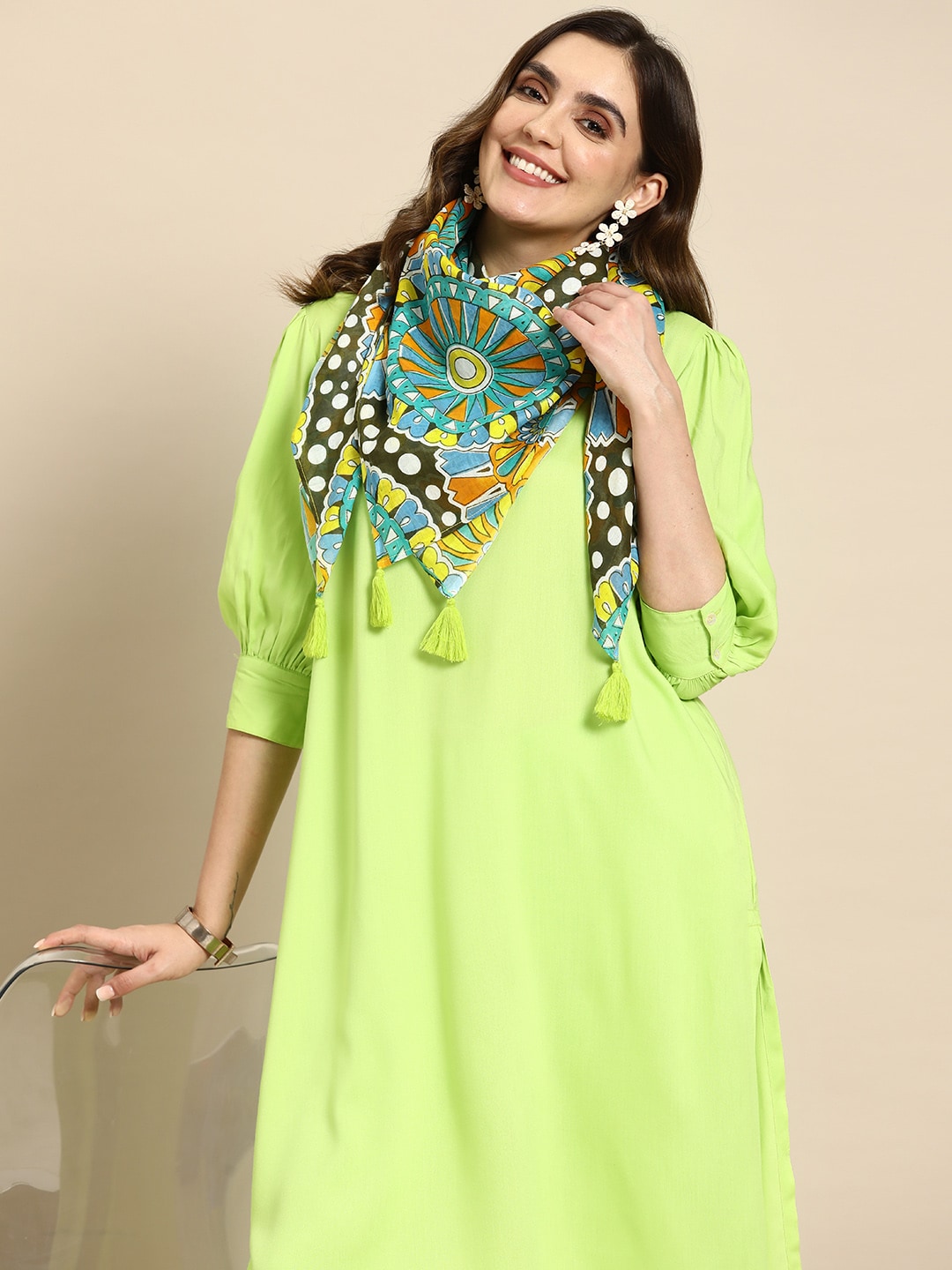 Sangria Women Kurta with Trousers & Dupatta - Distacart