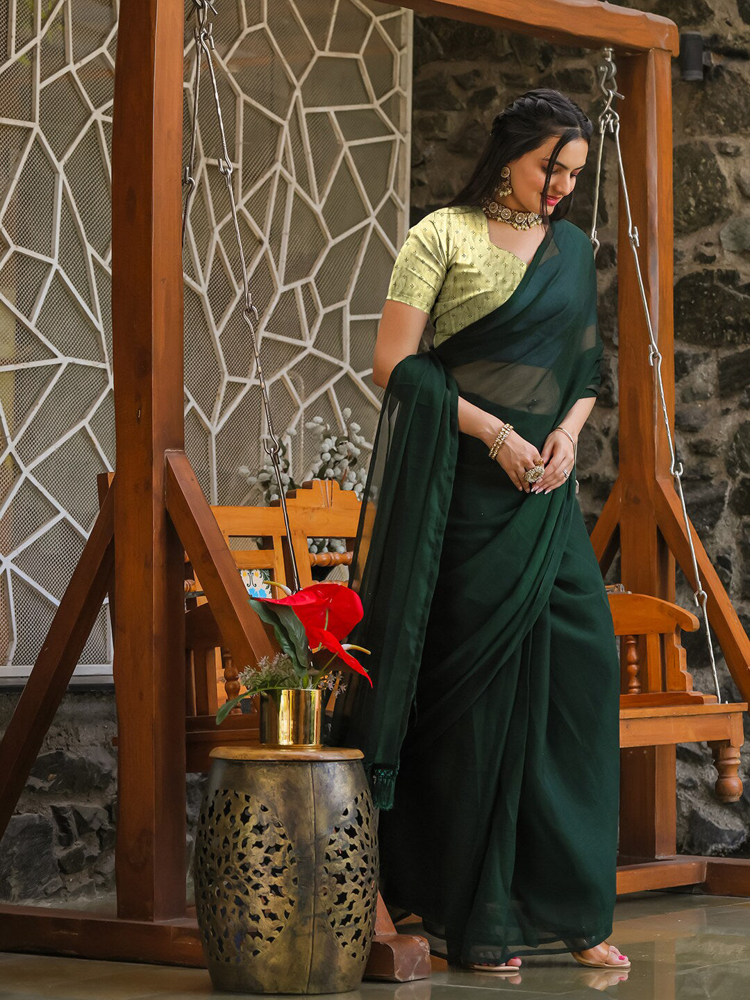 Tikhi Imli No Border Ready to Wear Saree - Distacart