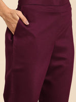 Thumbnail for Sangria Women Floral Embroidered Regular Sequinned Kurta With Trousers & With Dupatta - Distacart