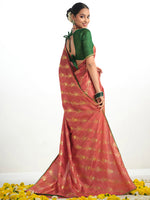 Thumbnail for Sangria Ethnic Motifs Printed Zari Saree - Distacart