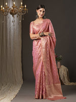 Thumbnail for Saree Mall Ethnic Motifs Woven Design Zari Banarasi Traditional Sarees - Distacart