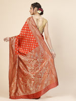 Thumbnail for Kalini Ethnic Motifs Woven Design Jacquard Zari Banarasi Saree - Distacart