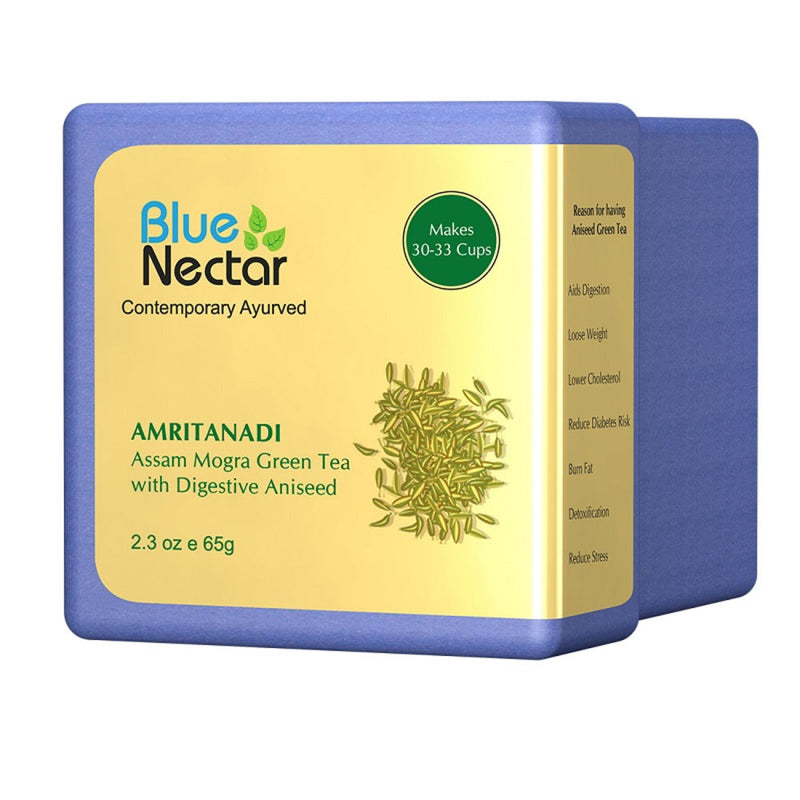 Blue Nectar Amritanadi Assam Mogra Green Tea with Digestive Aniseed