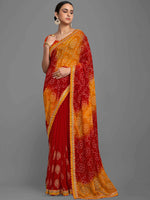 Thumbnail for Kalini Printed Embroidered Bandhani Saree - Distacart
