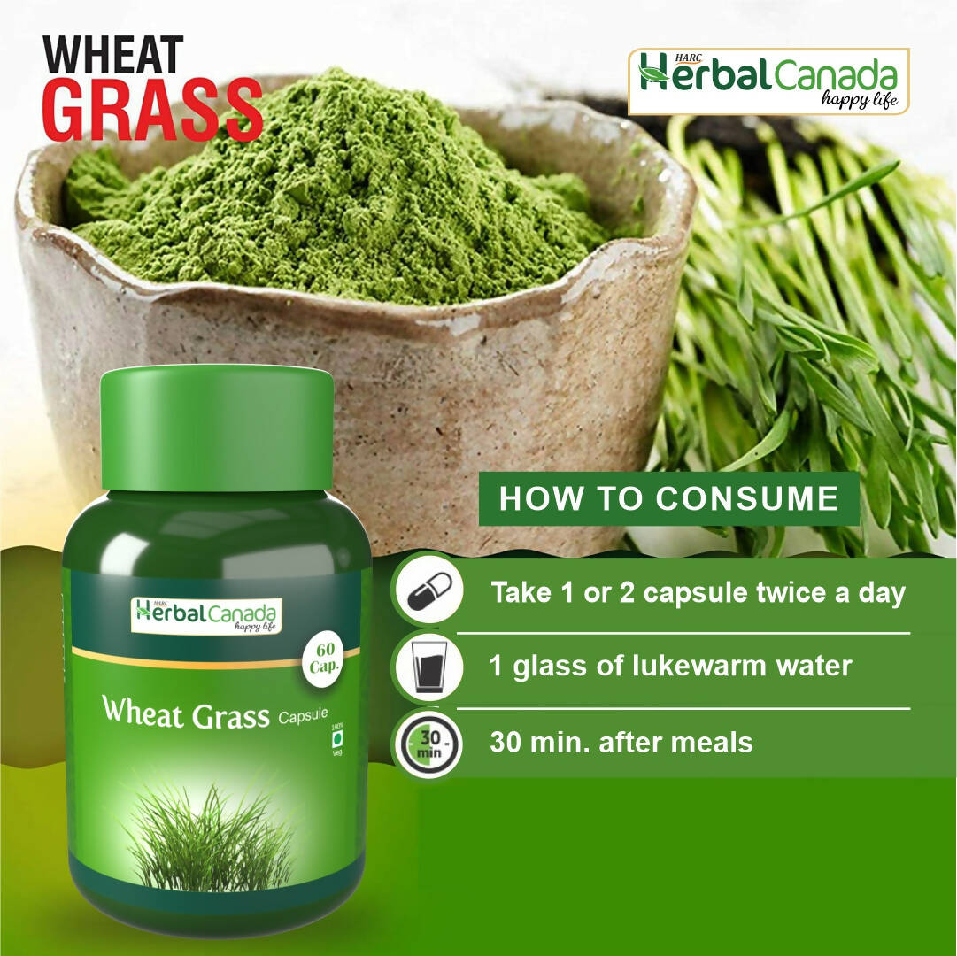 Herbal Canada Wheat Grass Capsules - Distacart