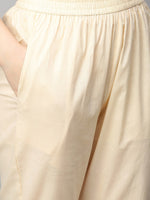 Thumbnail for Kalini Women Cream-Coloured Floral Printed Straight Kurta with Trousers & With Dupatta - Distacart
