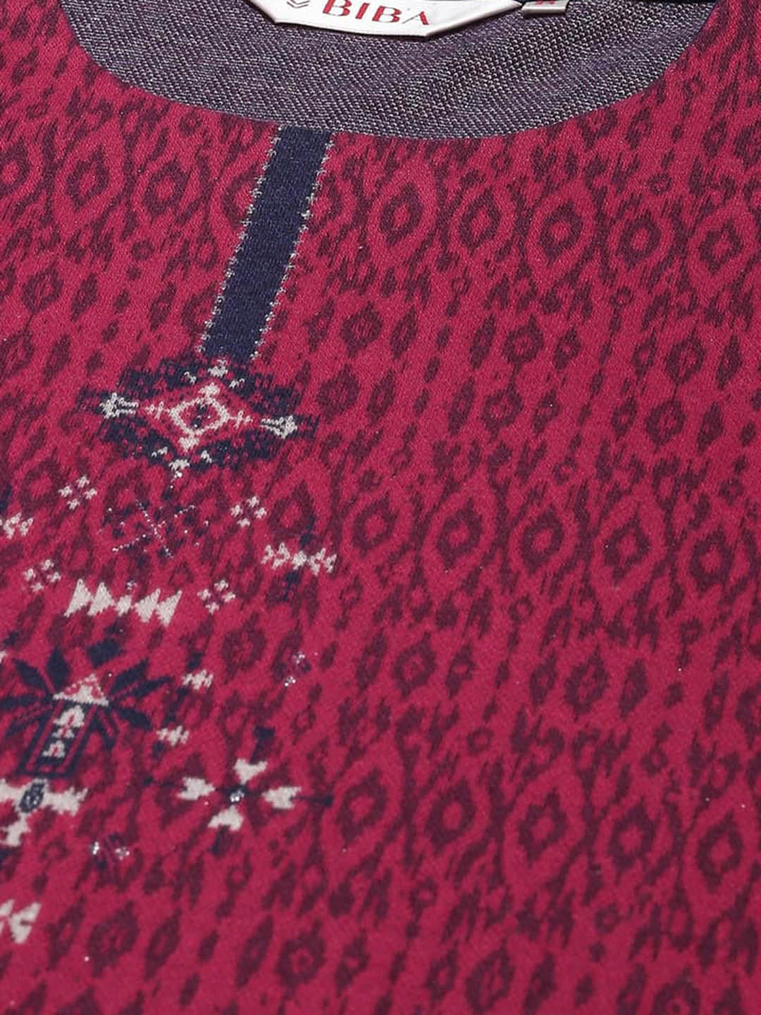 Biba Ethnic Motifs Woven Design Kurta - Distacart