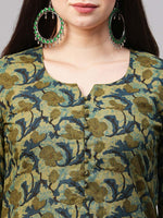 Thumbnail for Kalini Paisley Printed Notched Neck Kurta With Trousers - Distacart