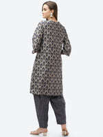 Thumbnail for Biba Women Navy Blue Kurta with Trousers - Distacart