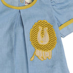 Thumbnail for Mhyssa Blue Puff Sleeve A-line Frock - Distacart