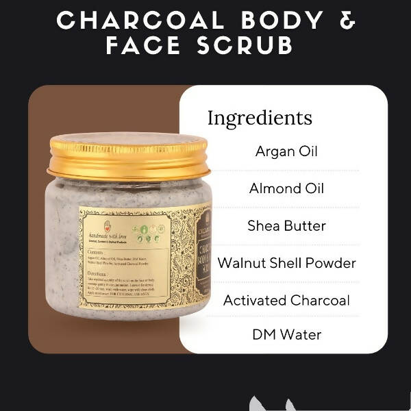 Organicos Charcoal Face & Body Scrub - Distacart