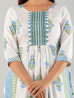 Thumbnail for Kalini Floral Printed Pleated Gotta Patti Kurta with Trousers - Distacart